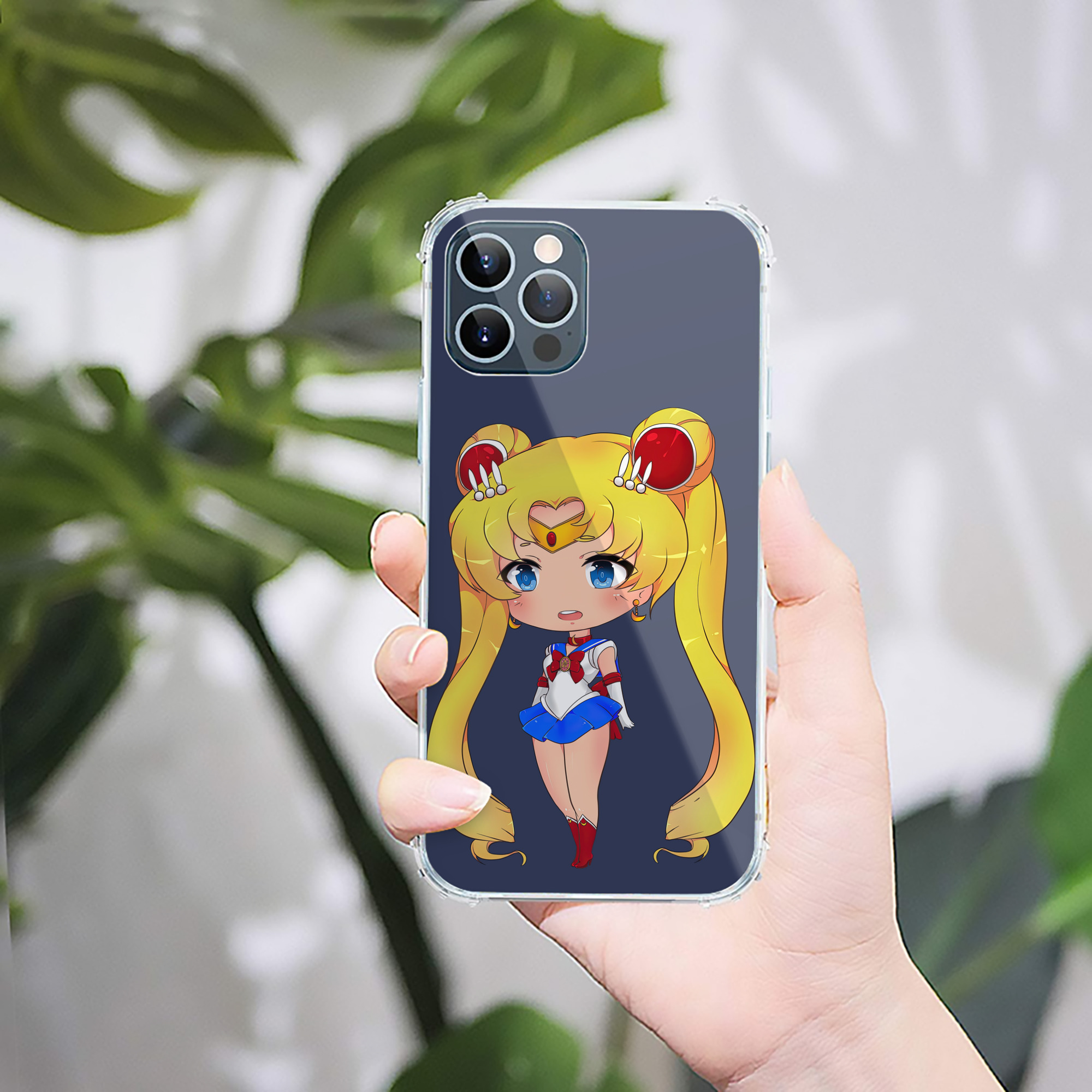 （画像用） 美少女戦士セーラームーン 月野 うさぎ つきの うさぎ Sailor Moon Tsukino Usagi 【iPhone 12シリーズ対応】透明スマホケース（クリアソフトケース）